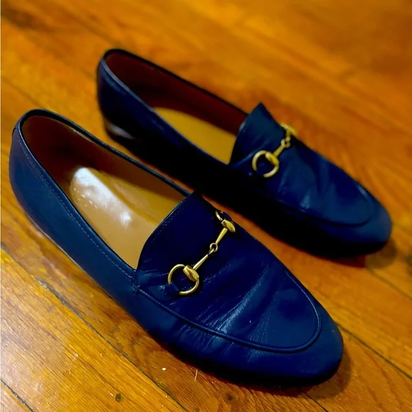Gucci | Shoes | Gucci Jordaan Horsebit Loafers Electric Blue  display picture 3